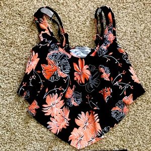 NWT - Marinavida Swim Top size M. Floral pattern Tankini style.
